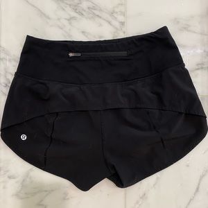 Lululemon Speed Up High Rise Shorts Black sz 4
